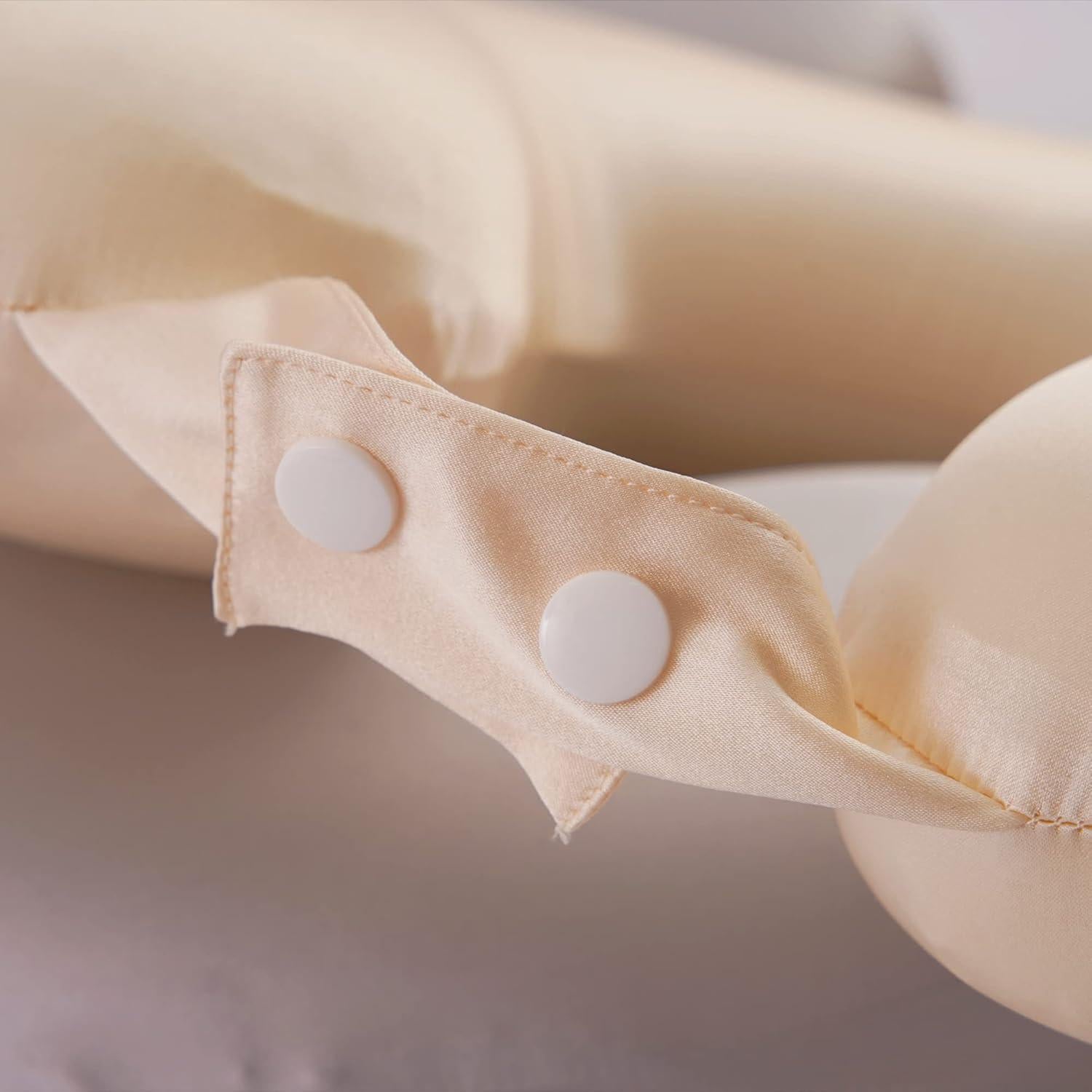 Almohada de Cuello de Seda ROSEWARD 100% 22 Momme Viaje