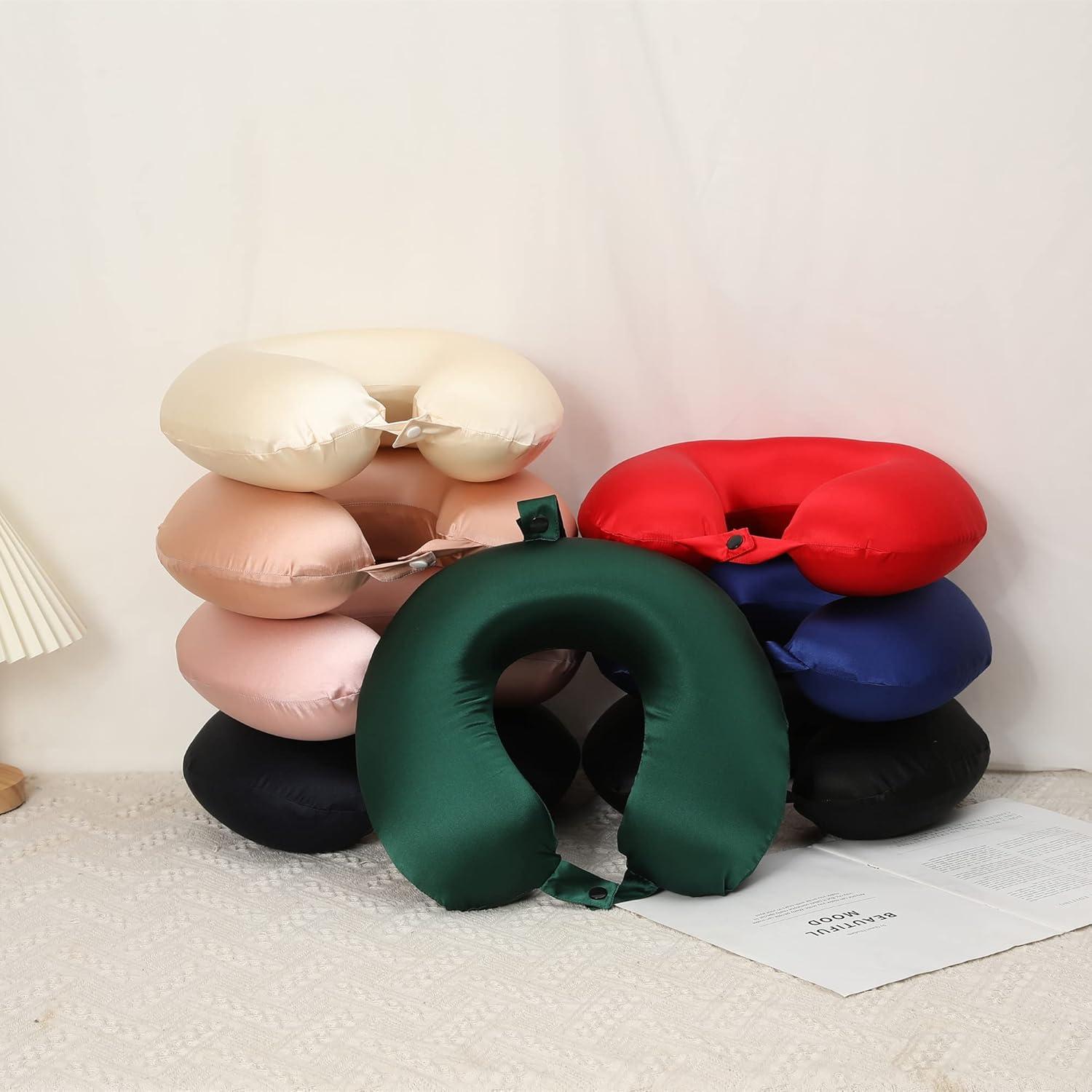 Almohada de Cuello de Seda ROSEWARD 100% 22 Momme Viaje