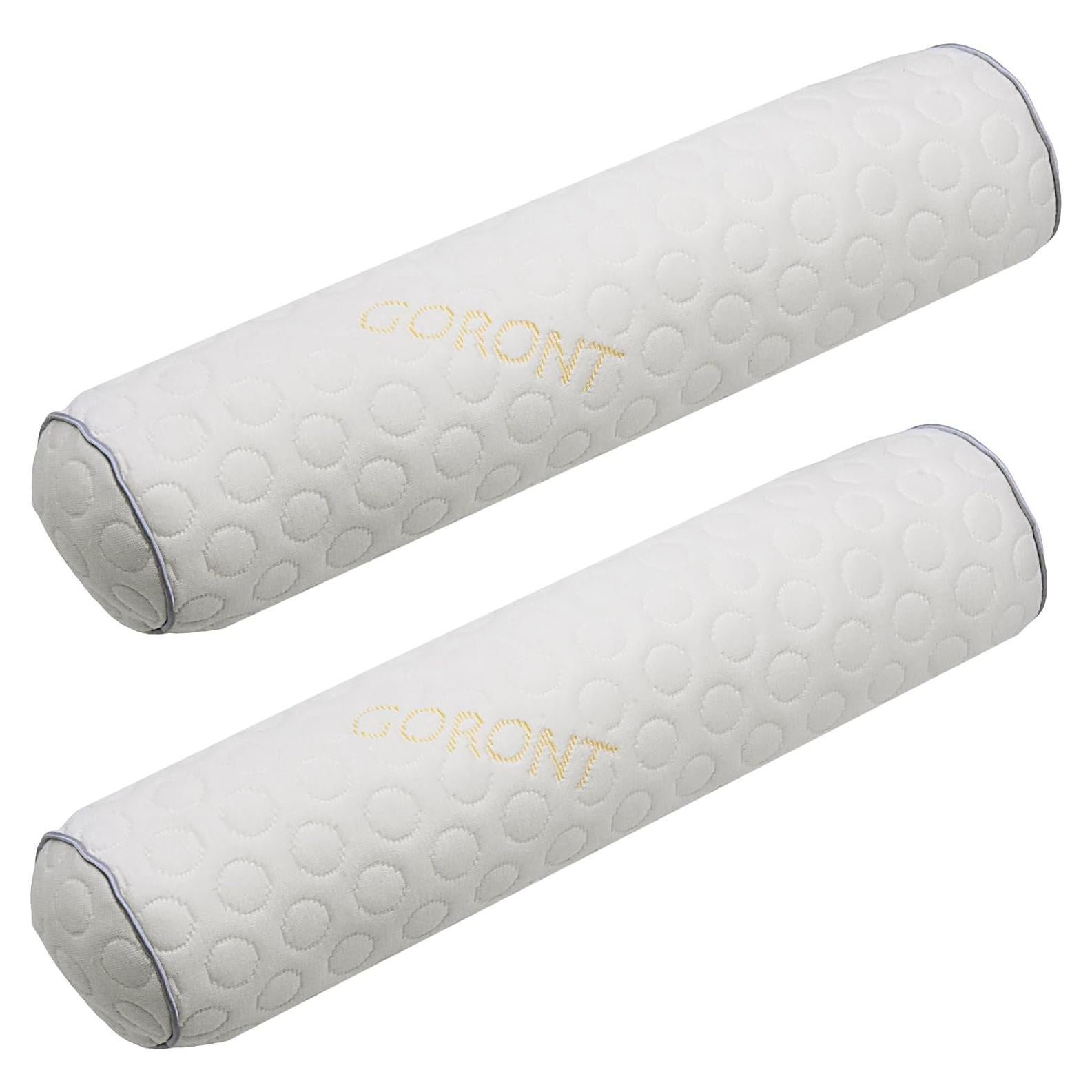 Almohada Cilíndrica GORONT 18x4 cm, Paquete de 2, Blanca