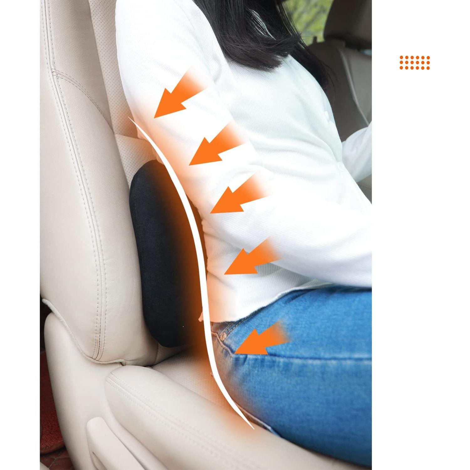 Almohada Soporte Lumbar Carwales 38x25x9 cm Alivio Espalda