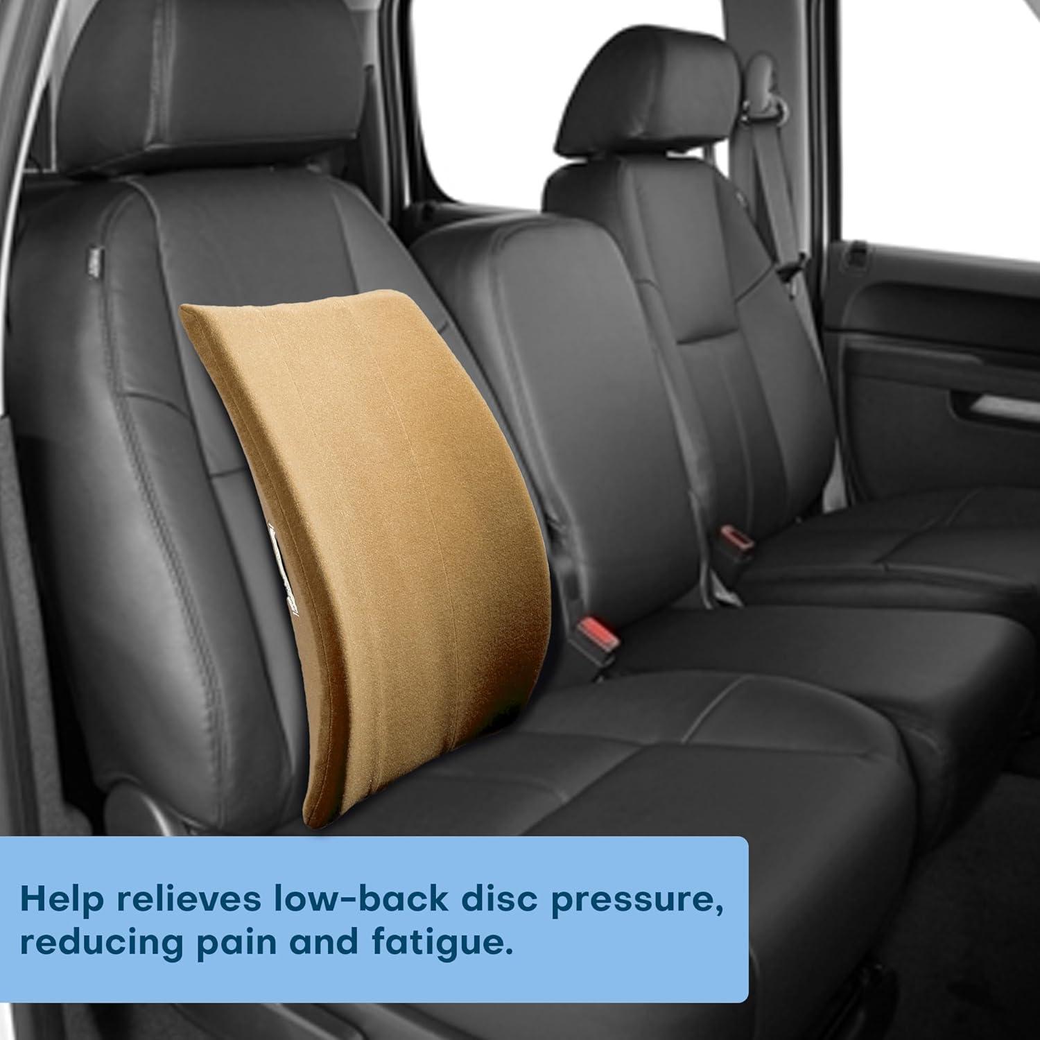 Cojín Lumbar Ergonómico Back-Huggar Beige 35.56x33.02 cm