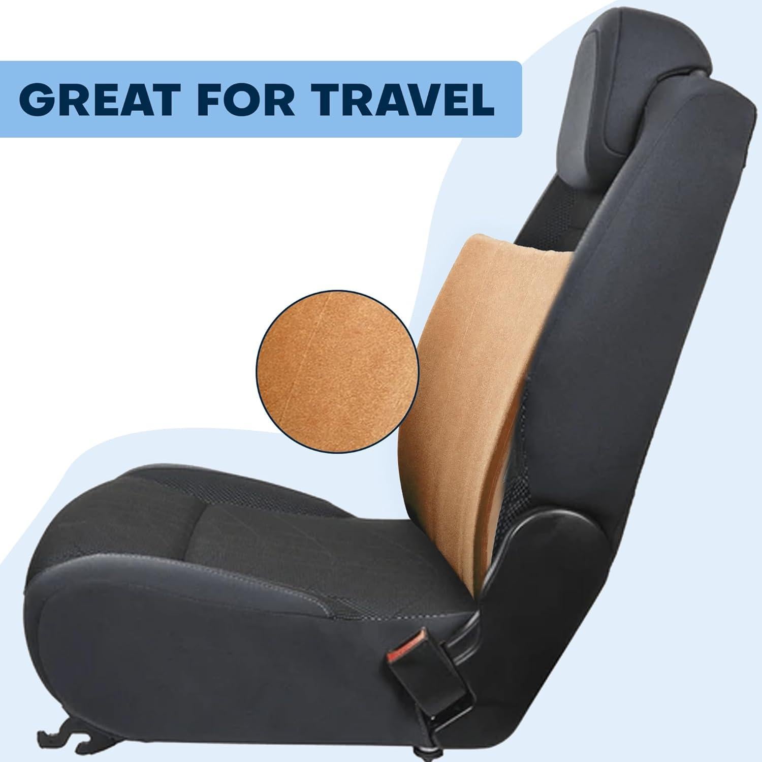 Cojín Lumbar Ergonómico Back-Huggar Beige 35.56x33.02 cm