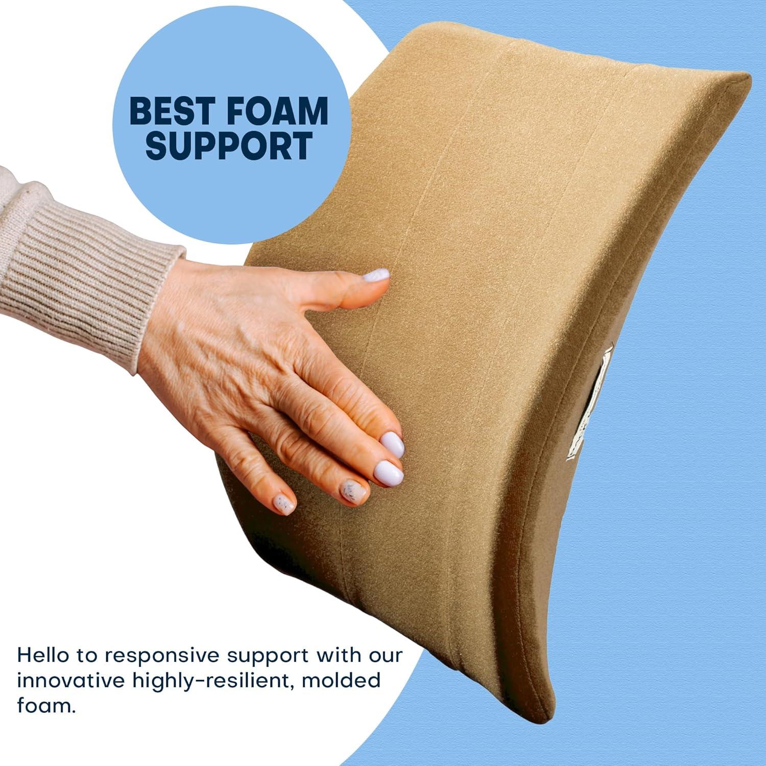 Cojín Lumbar Ergonómico Back-Huggar Beige 35.56x33.02 cm