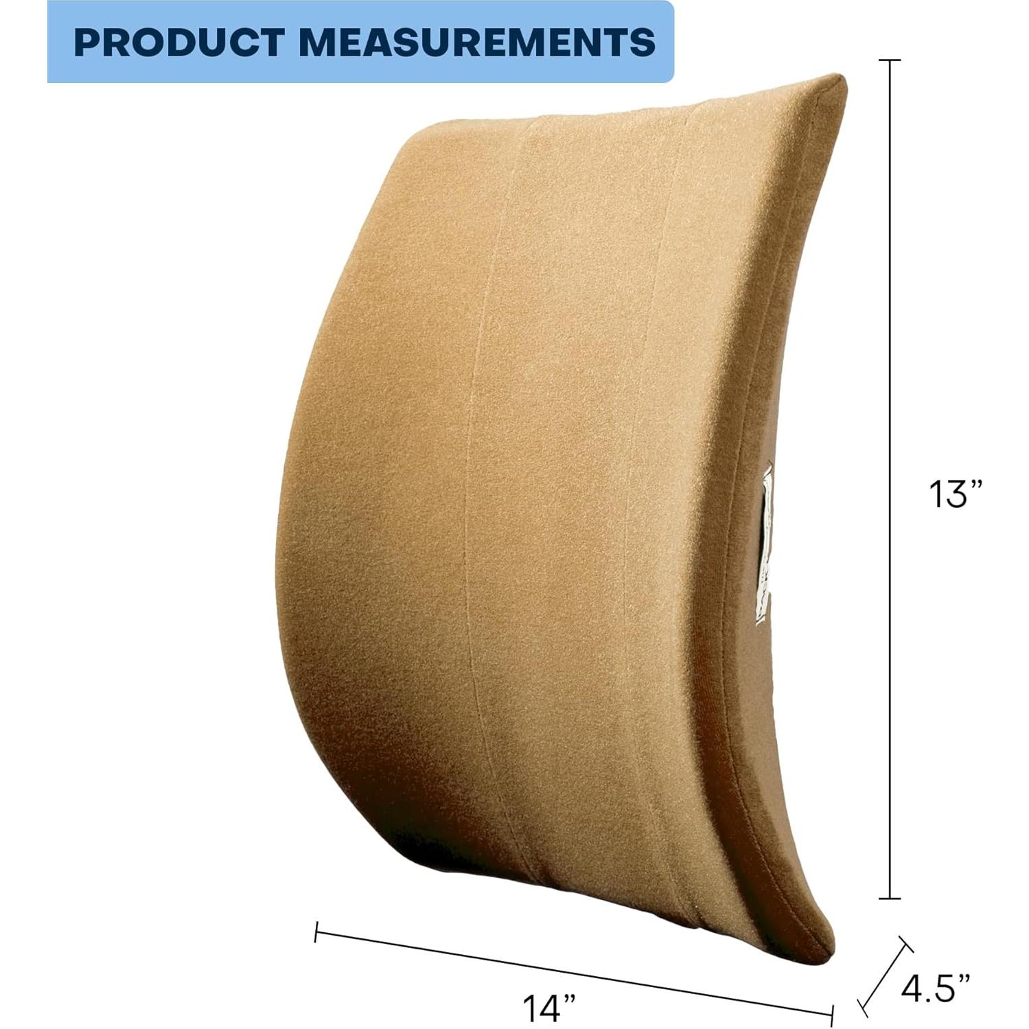 Cojín Lumbar Ergonómico Back-Huggar Beige 35.56x33.02 cm