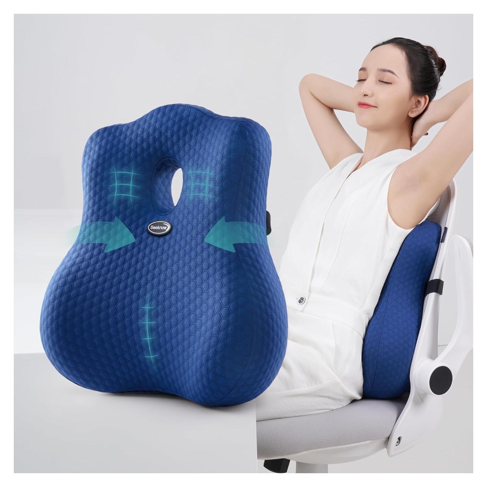 Almohada Lumbar Ergonómica Seeknow Espuma Viscoelástica