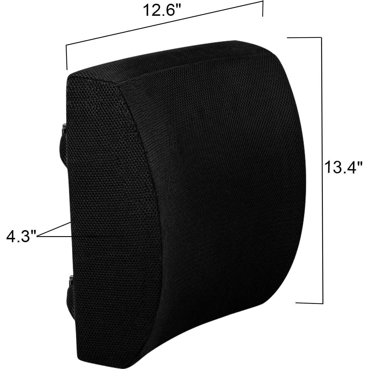 Cojín Lumbar LOVEHOME Espuma Viscoelástica Negro 15x46 cm