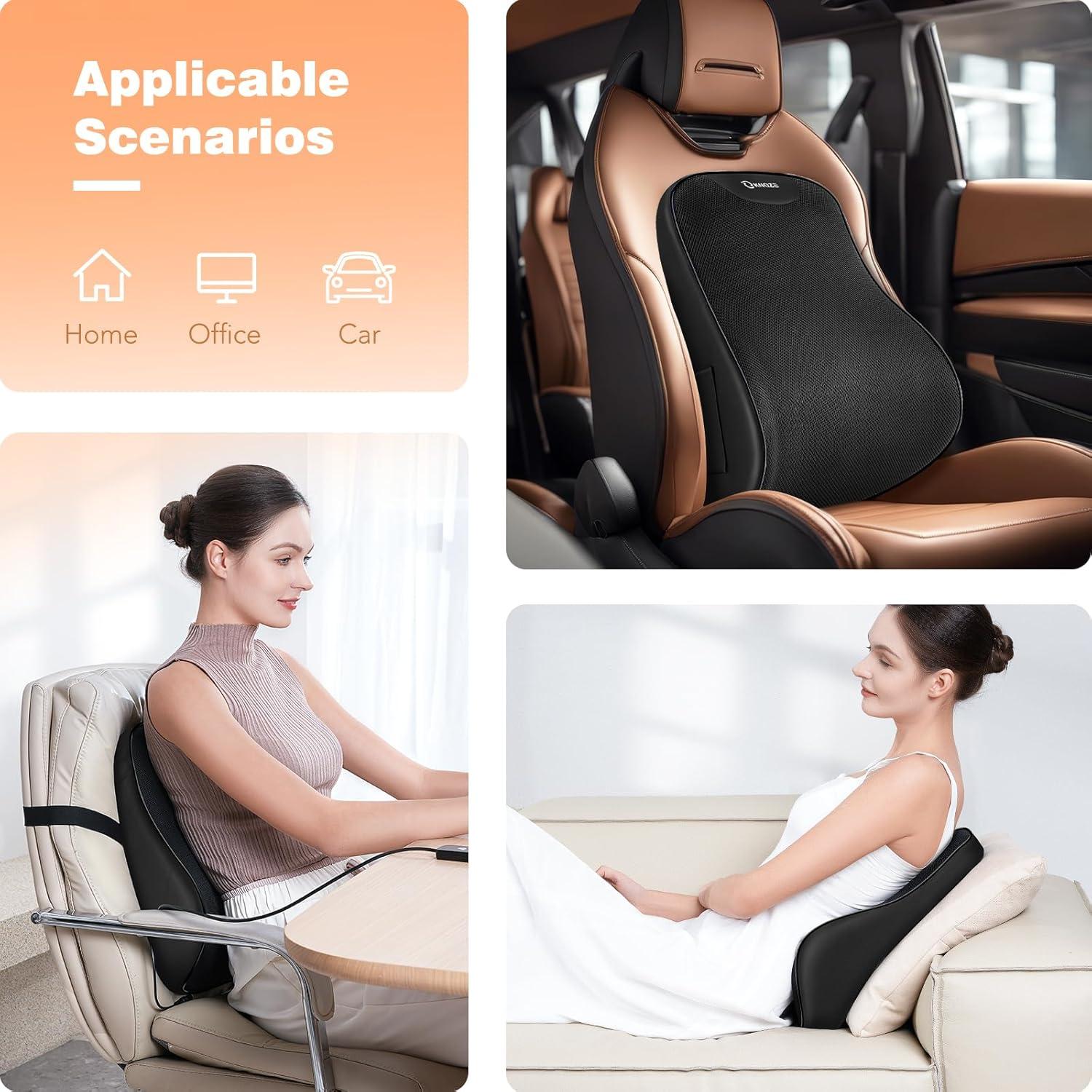 Almohada Soporte Lumbar KNQZE Calentada y Vibrante 1,20 kg