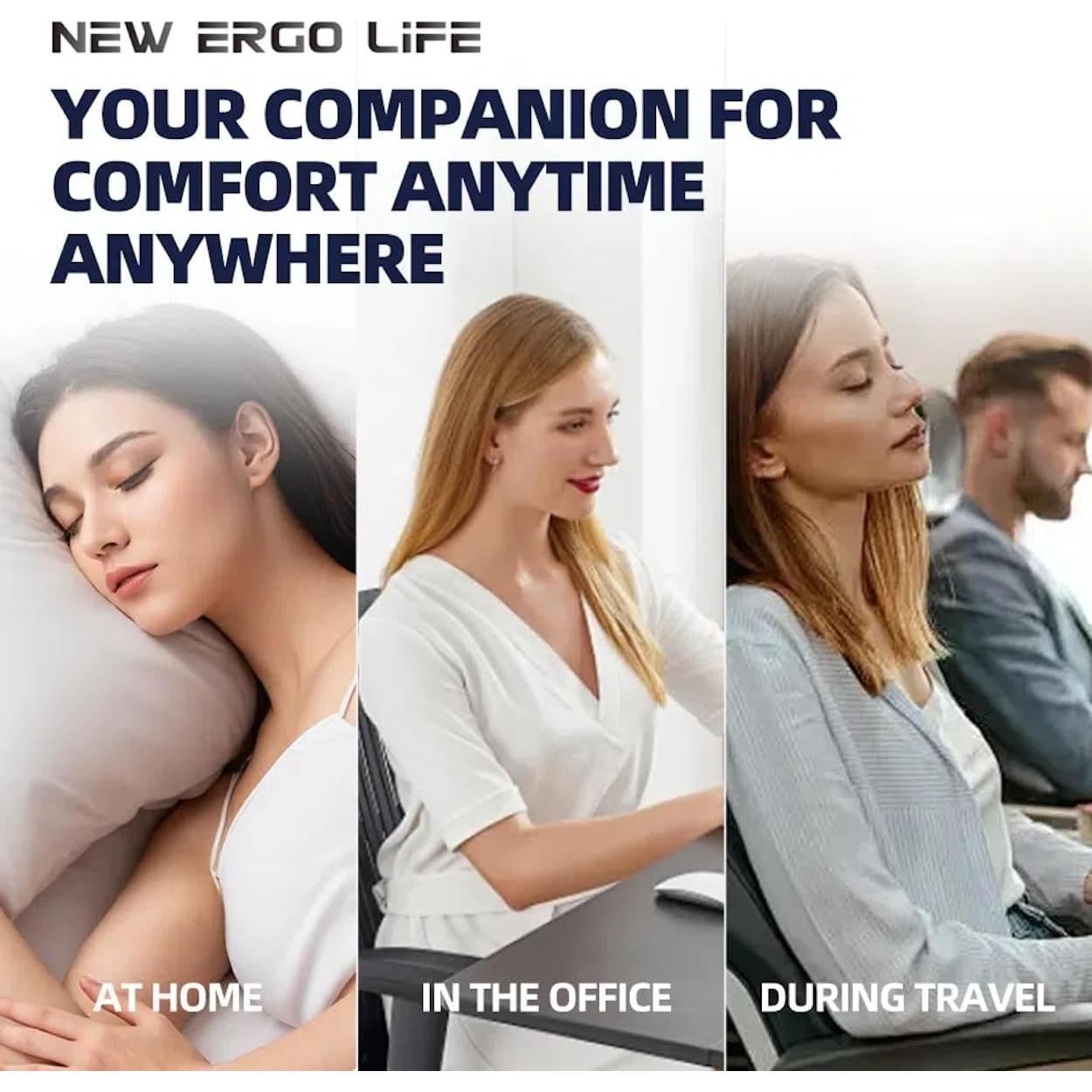 Cojín Lumbar New Ergo Life Espuma Viscoelástica 55x26cm