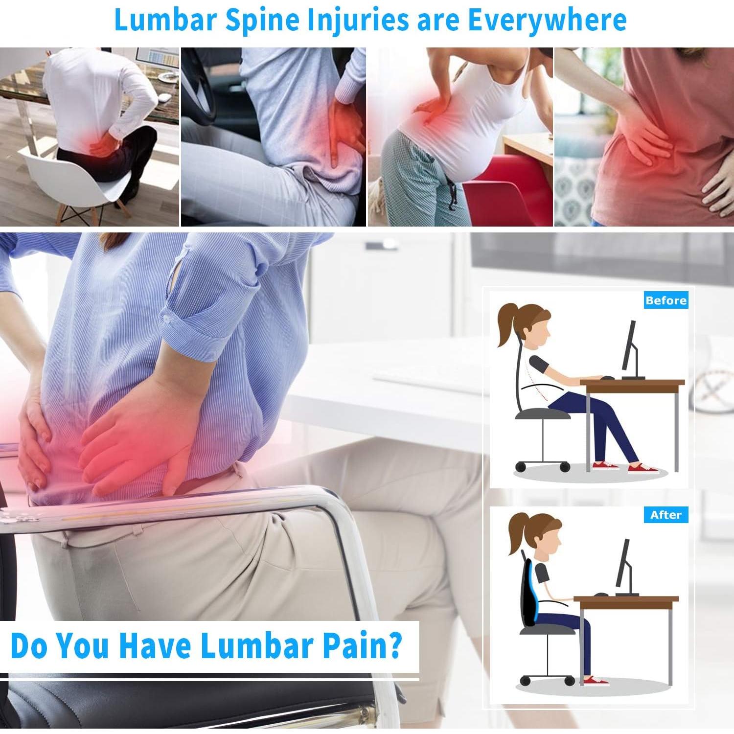 Almohada Lumbar ANTETOKO Espuma de Memoria Ergonómica