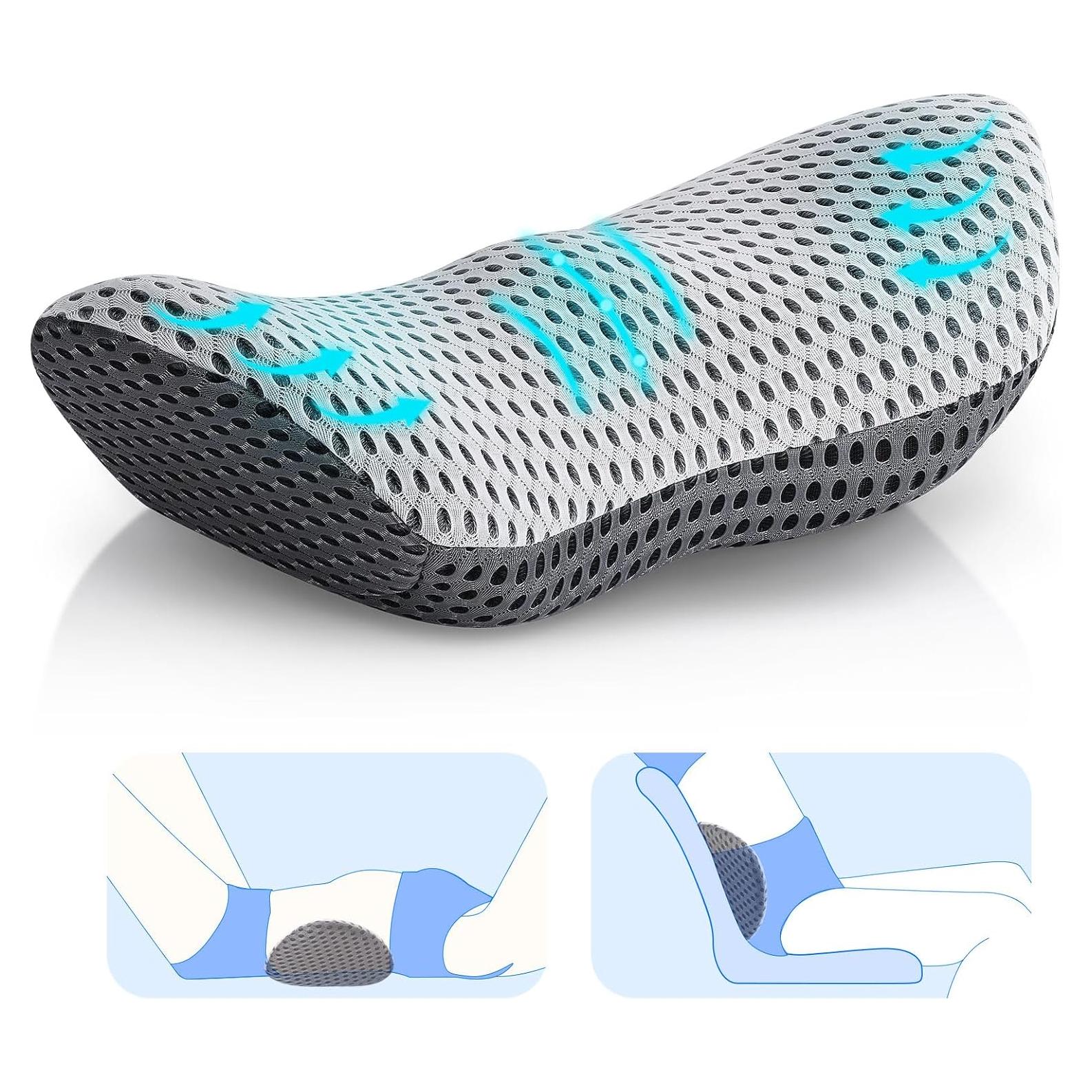 Cojín Lumbar Powerole Espuma Viscoelástica Gris 22x10x7cm