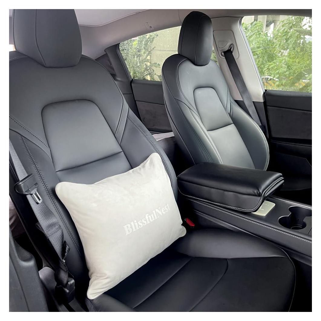 Cojín Lumbar Suede BlissfulNest Ajustable 43x25 cm