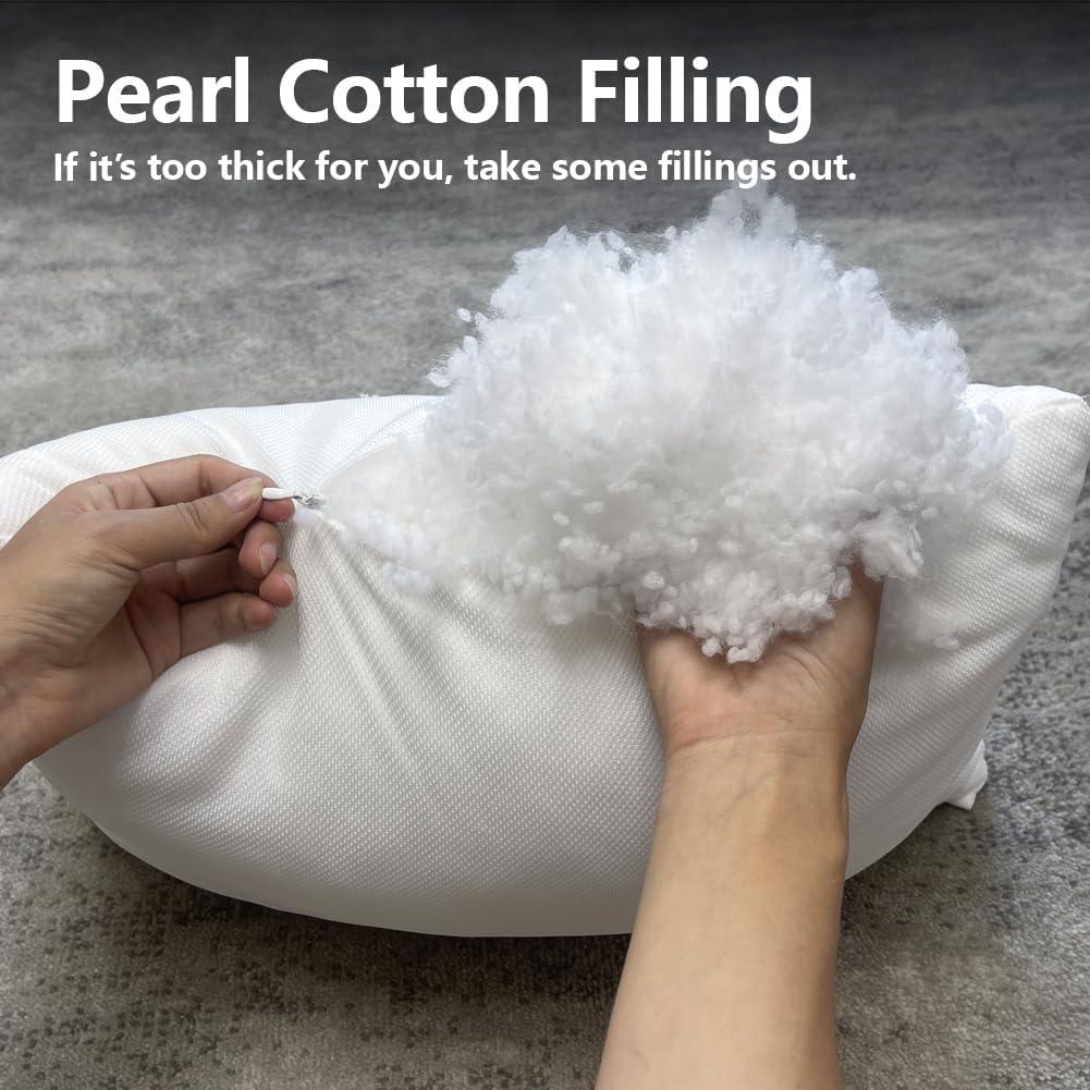 Cojín Lumbar Suede BlissfulNest Ajustable 43x25 cm