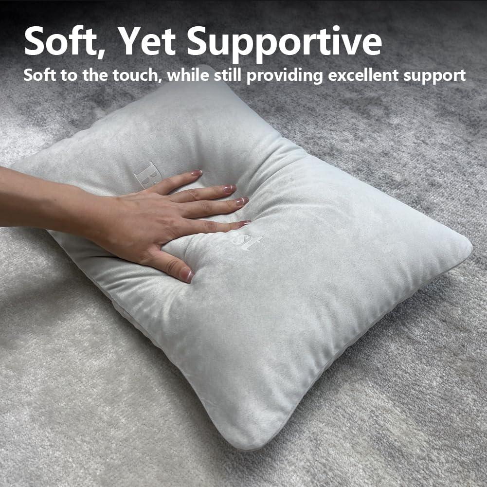 Cojín Lumbar Suede BlissfulNest Ajustable 43x25 cm