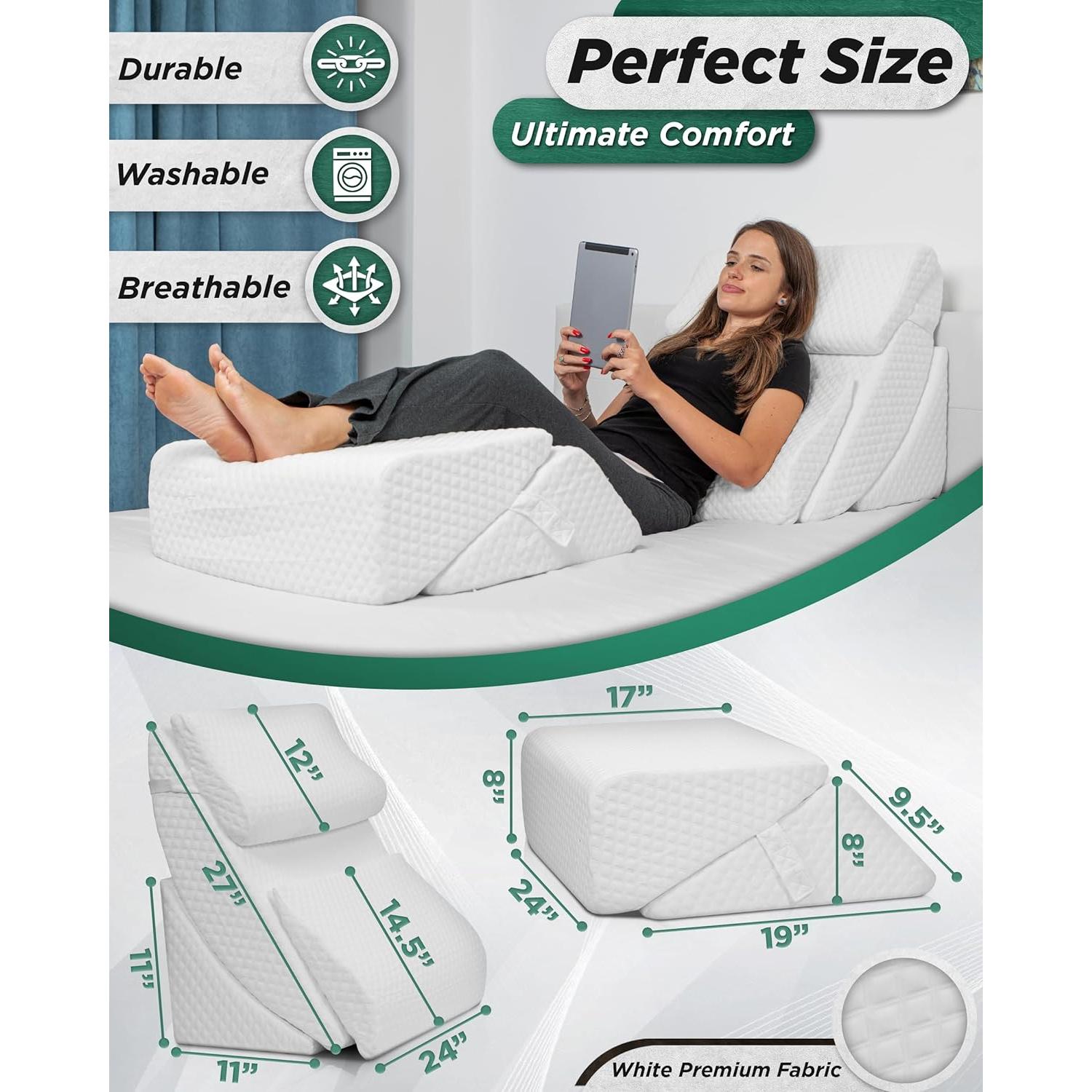 Juego de 6 Almohadas Ortopédicas Lunix LX13 Espuma Memoria