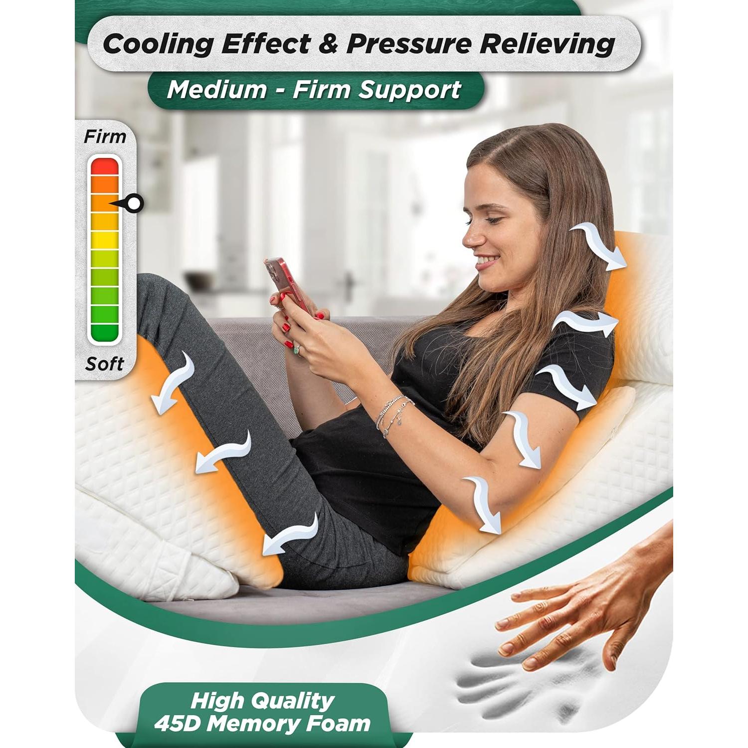 Juego de 6 Almohadas Ortopédicas Lunix LX13 Espuma Memoria