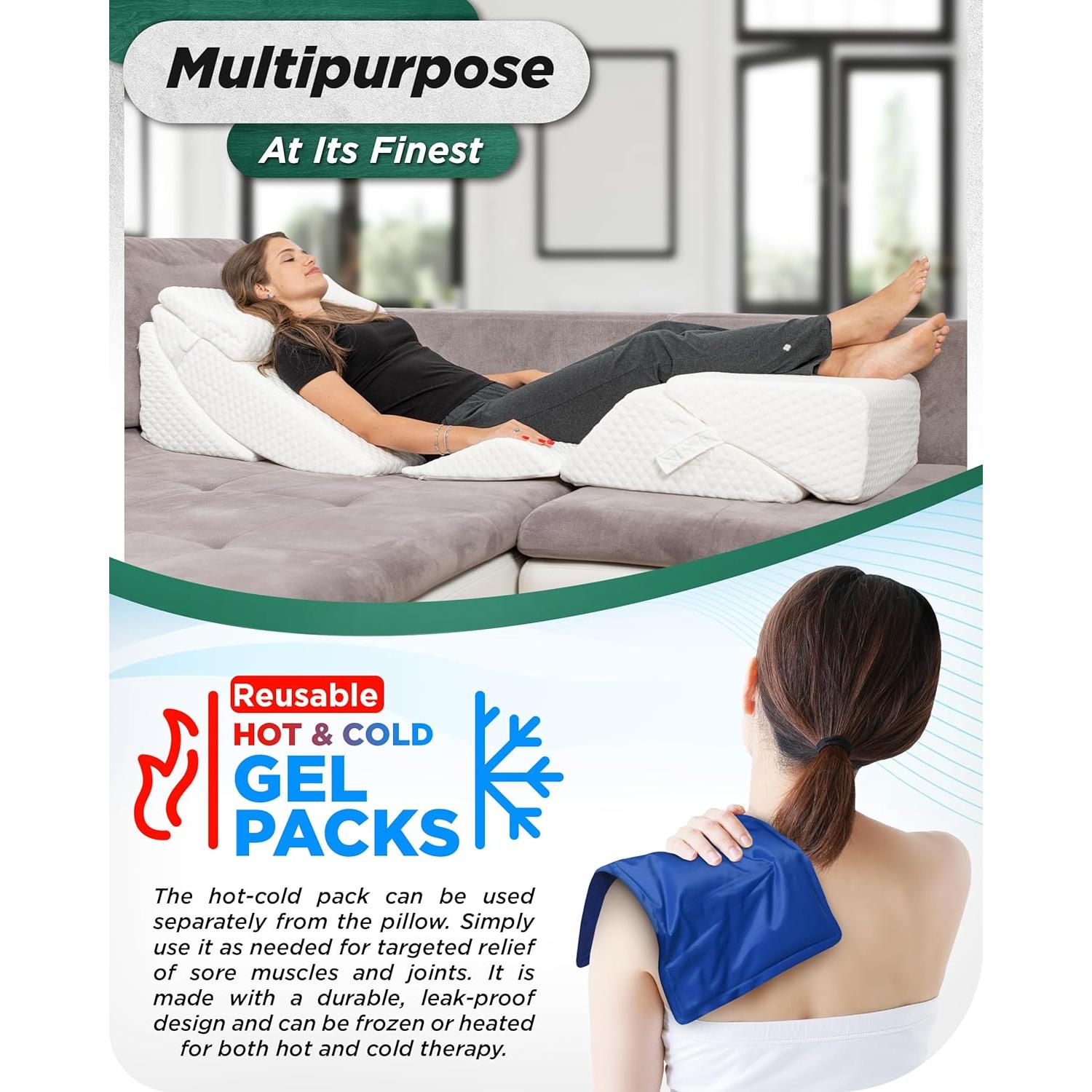 Juego de 6 Almohadas Ortopédicas Lunix LX13 Espuma Memoria