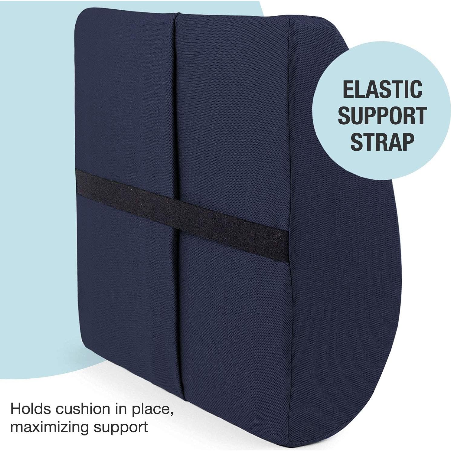 Almohada Lumbar Duro-Med Espuma Contorneada Azul Marino