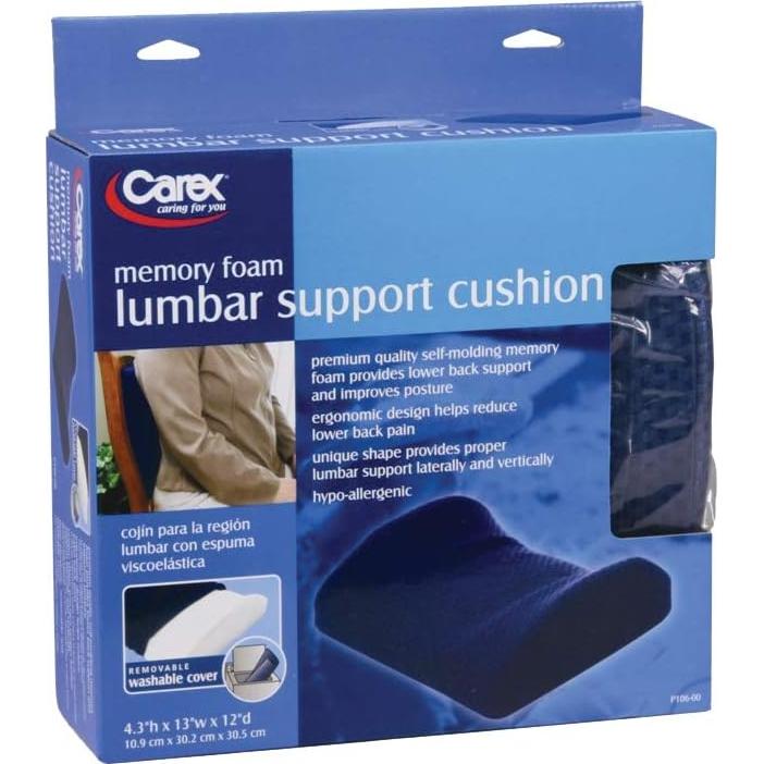 Cojín Lumbar Carex - Soporte Espalda Ergonómico 38.7x12.7cm