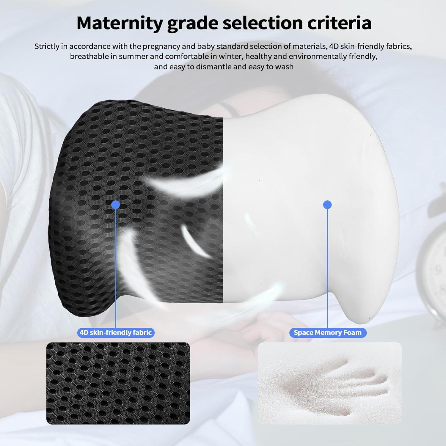 Almohada Soporte Lumbar Sproerden Espuma Viscoelástica Negra