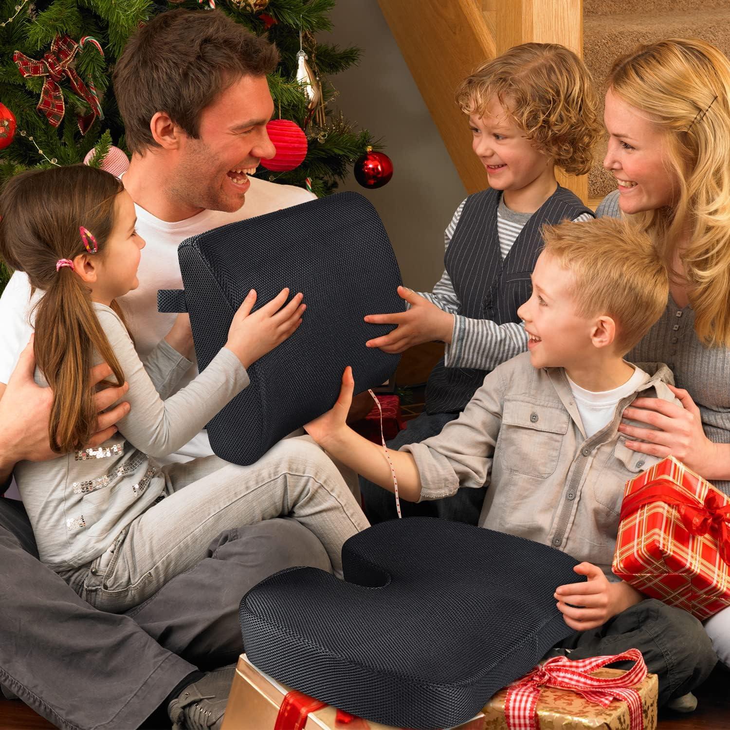 Cojín de Asiento y Almohada Lumbar Qutool Espuma Viscoelástica