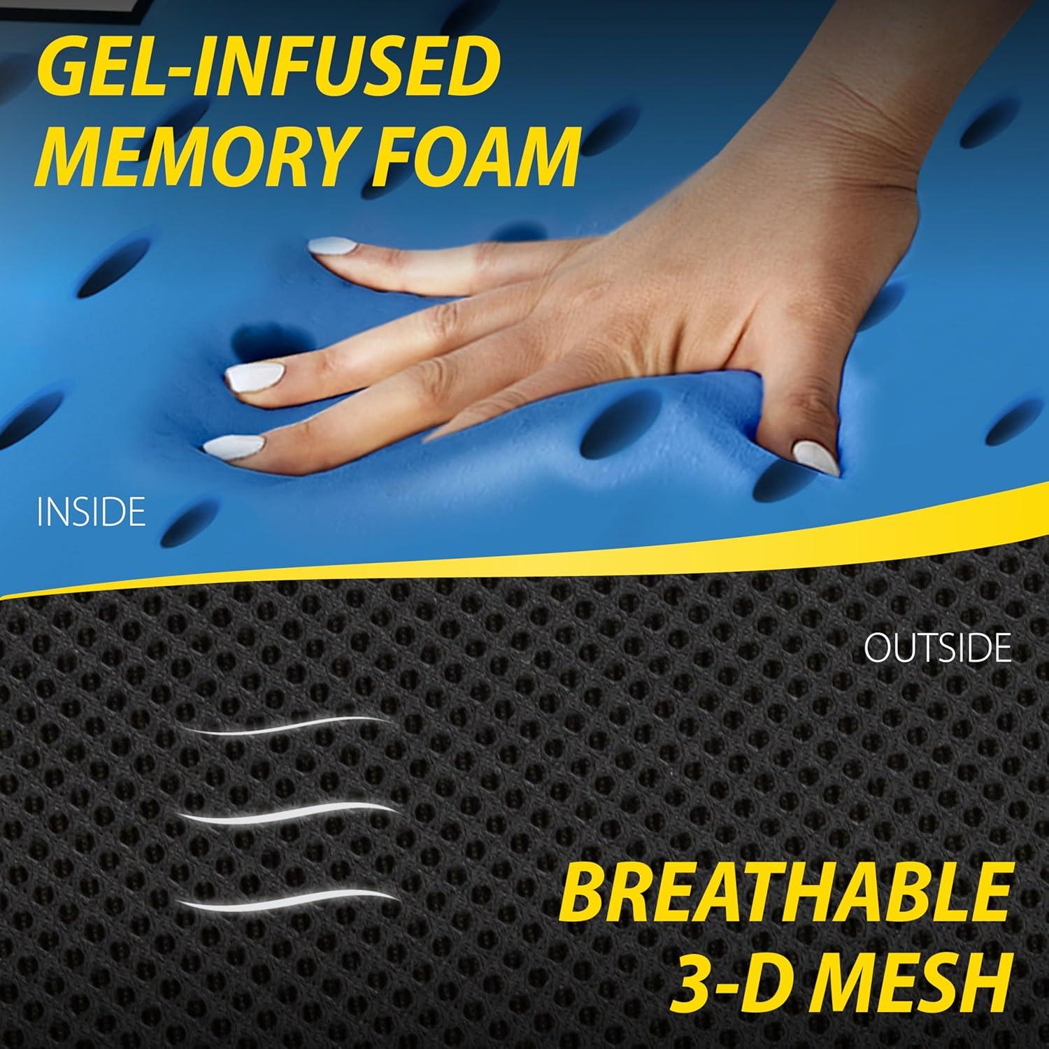 Cojín Lumbar Goodyear GY1003 Espuma Viscoelástica 34x36 cm