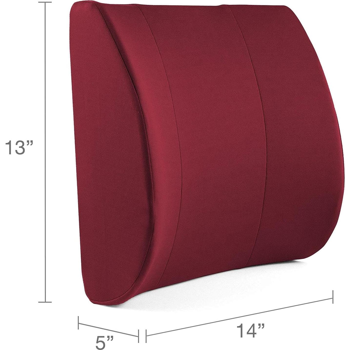 Almohada Lumbar DMI Ergonomica 35,56x33,02cm Burdeos