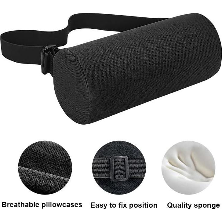 Almohada Lumbar Patty Both Ajustable Espuma Viscoelástica Negra