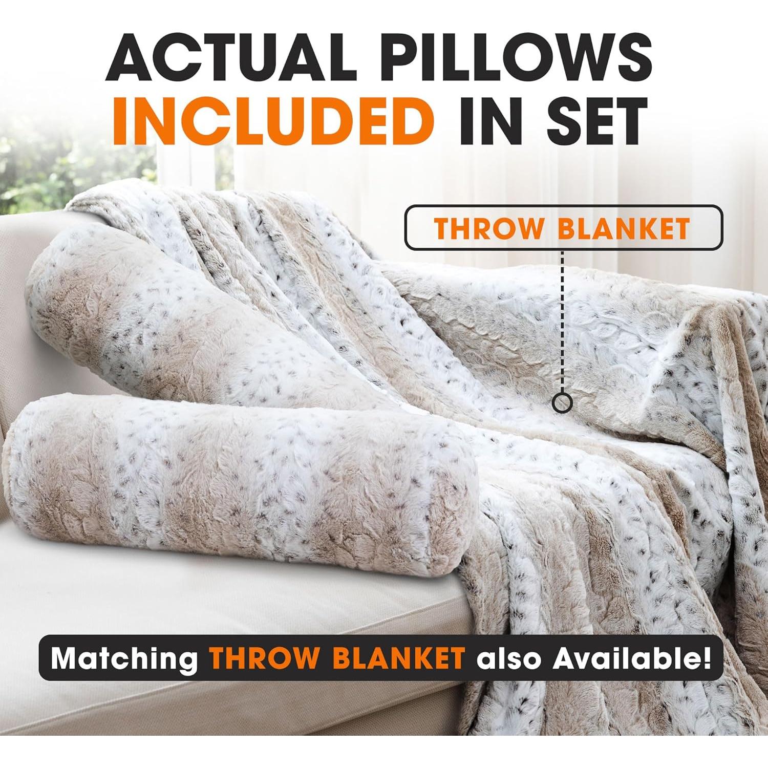 Cojines Cilíndricos Cheer Collection Piel Sintética 20x60 cm 2pk