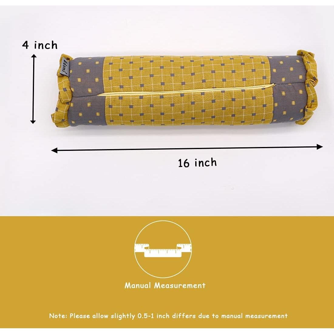 Cojín Cervical Edomi de Trigo Sarraceno 40x10 cm Amarillo