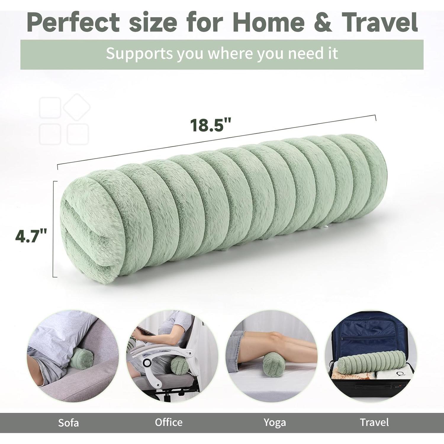 Almohada Cervical Cilíndrica Beatvive Espuma Púrpura 47x12 cm