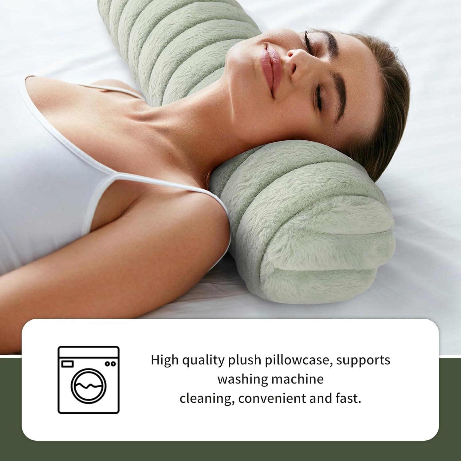 Almohada Cervical Cilíndrica Beatvive Espuma Púrpura 47x12 cm