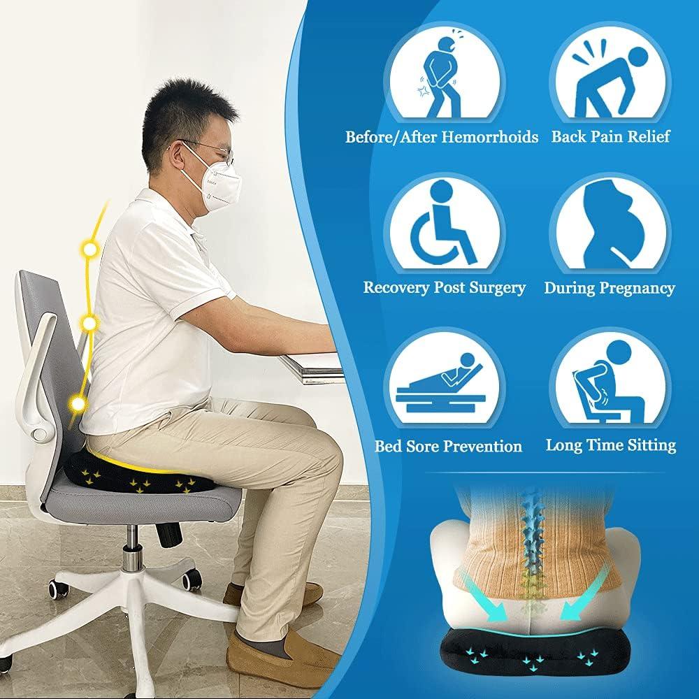 Almohada de Donut AOSSA para Hemorroides y Ciática 37x37cm