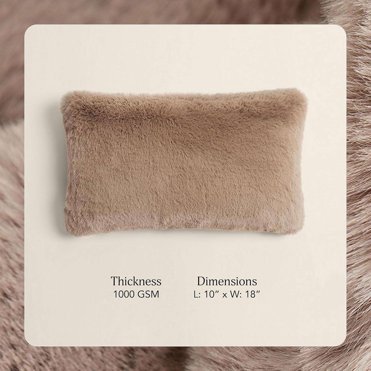 Almohada Lumbar UnHide Squish 25x45 cm Piel Sintética Mocha