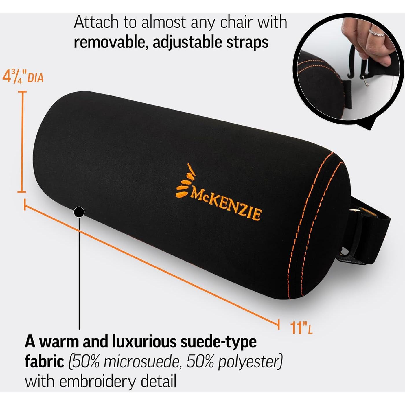 Almohada Lumbar OPTP McKenzie 27.94x12.07cm Firme Negra