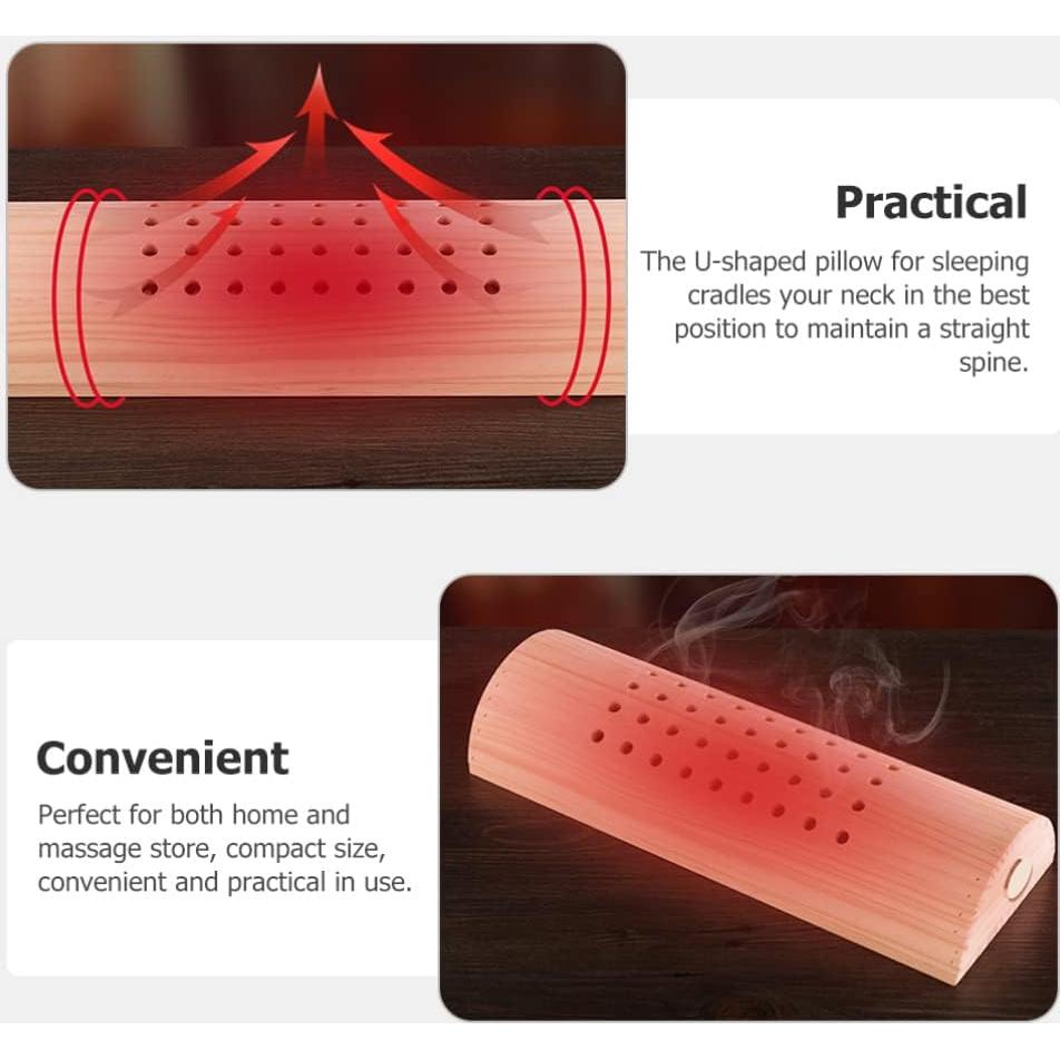 Almohada Terapéutica Healvian Madera y Acero 33x11 cm