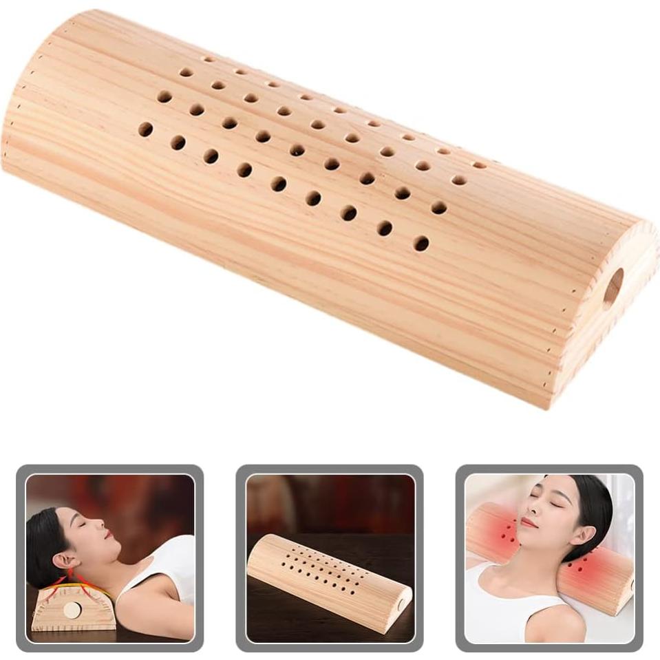 Almohada Terapéutica Healvian Madera y Acero 33x11 cm