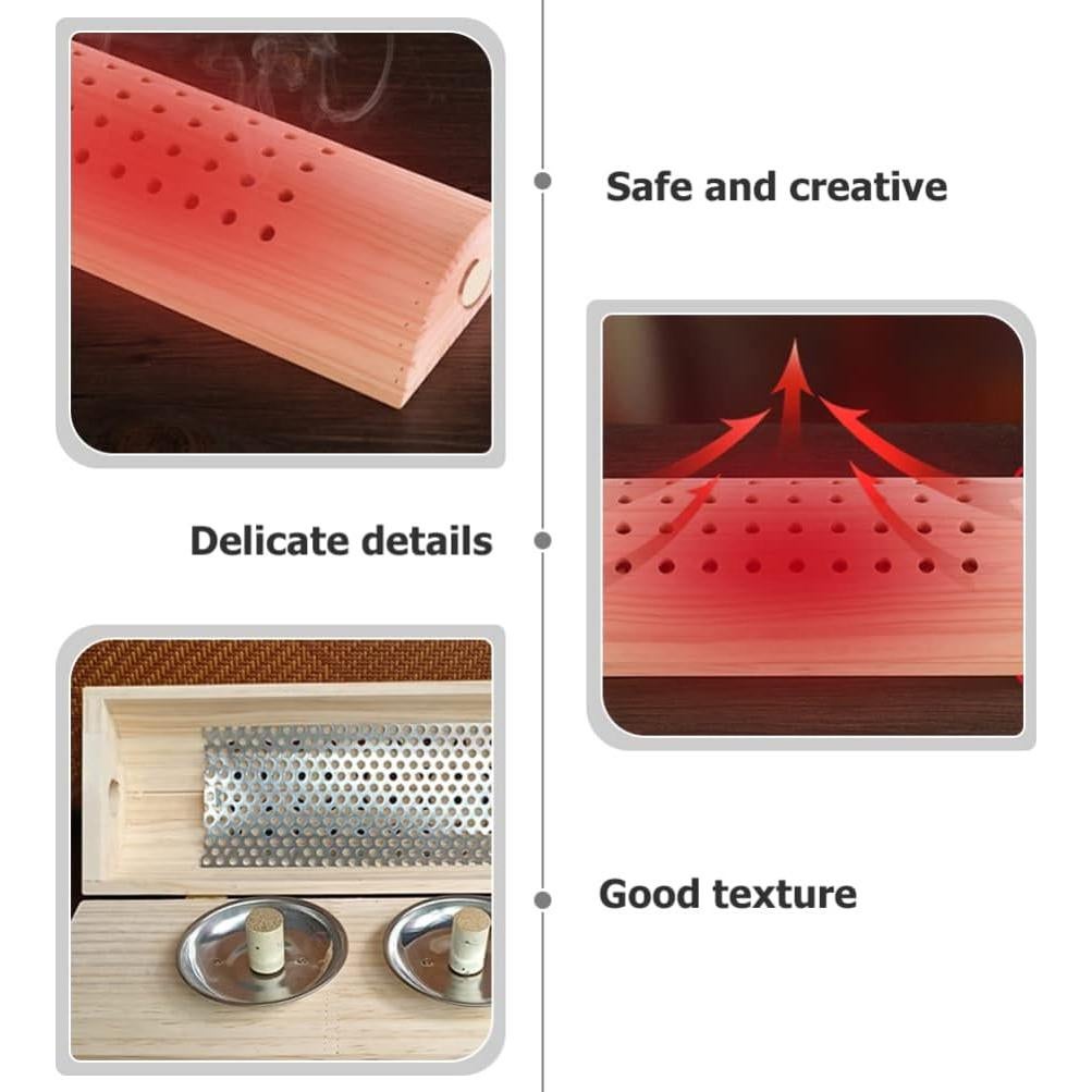 Almohada Terapéutica Healvian Madera y Acero 33x11 cm