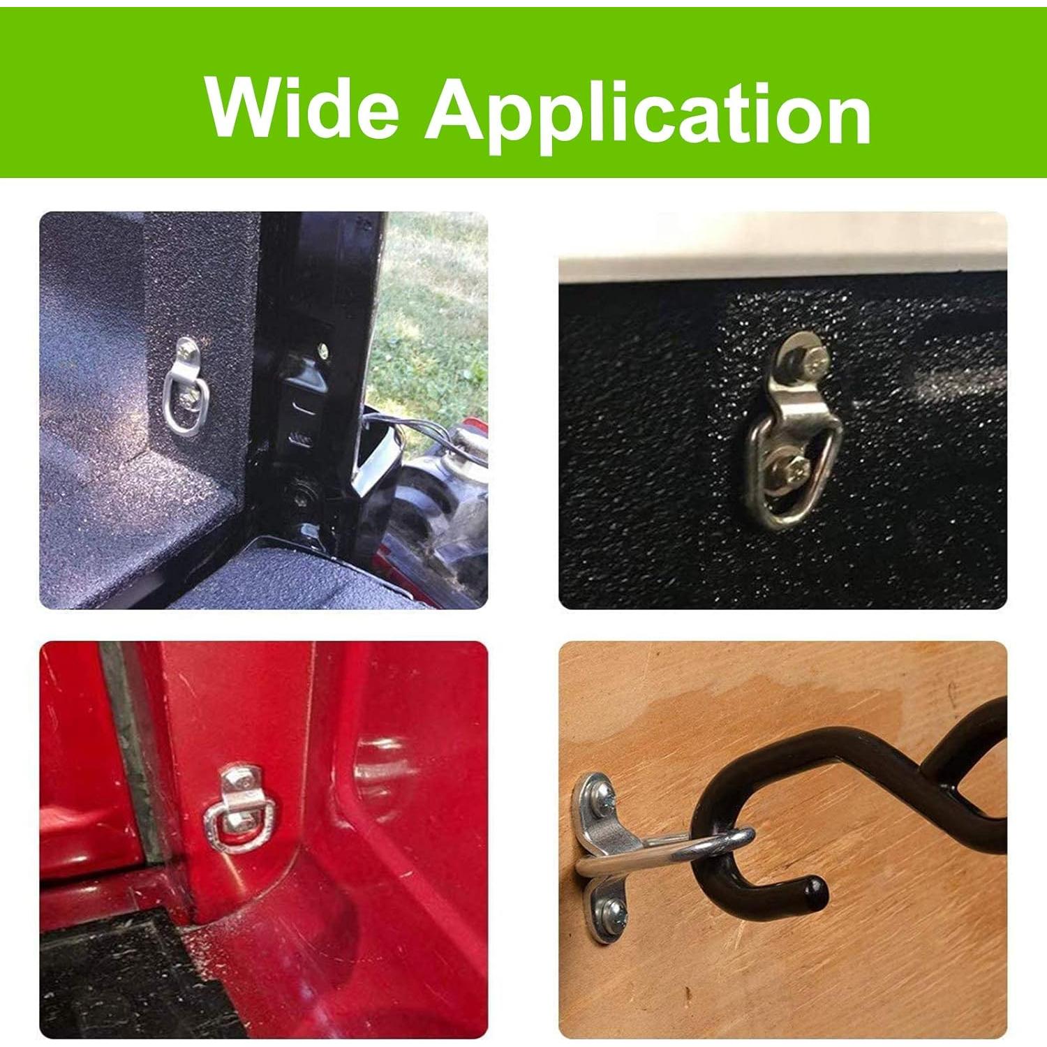 Anclajes de Amarre D-Ring CZC AUTO 12 Unidades Acero Inoxidable