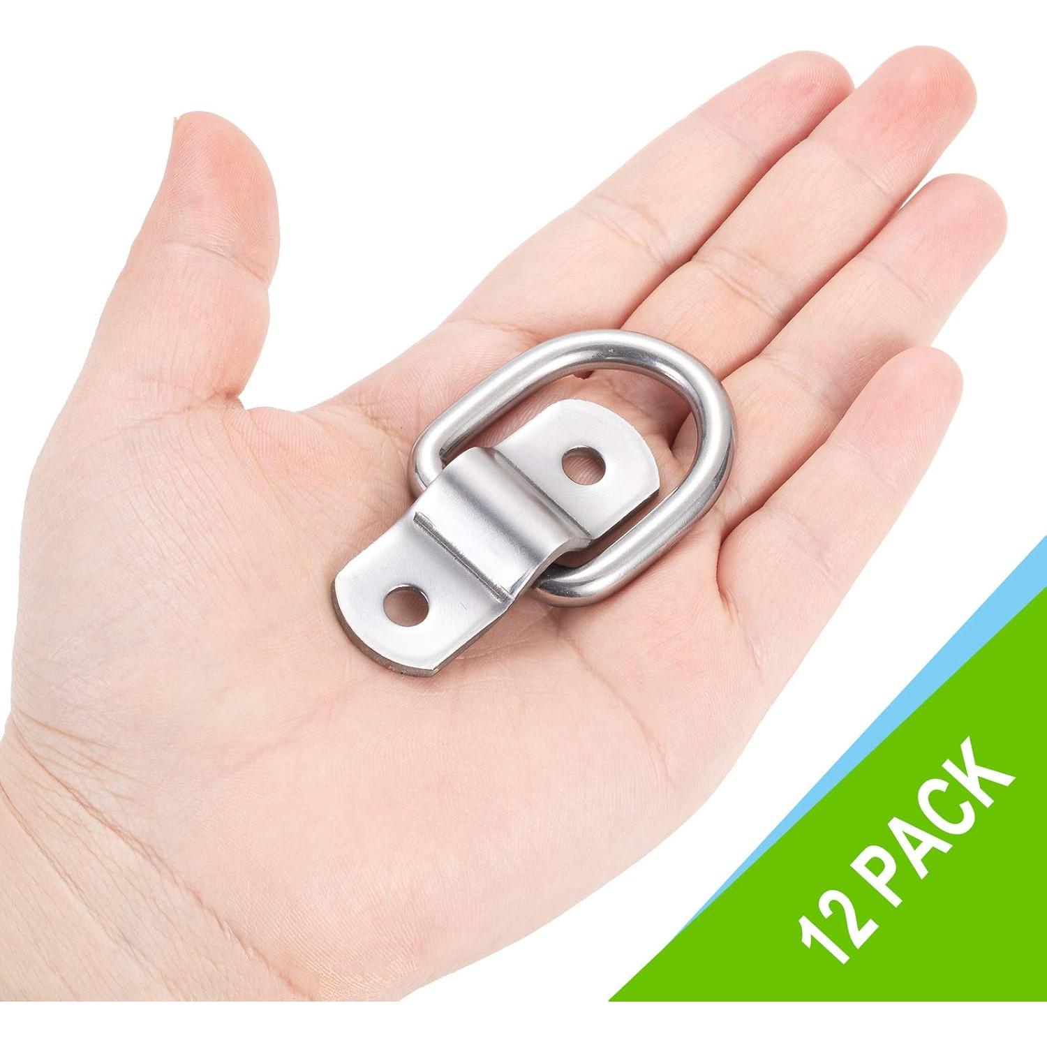 Anclajes de Amarre D-Ring CZC AUTO 12 Unidades Acero Inoxidable
