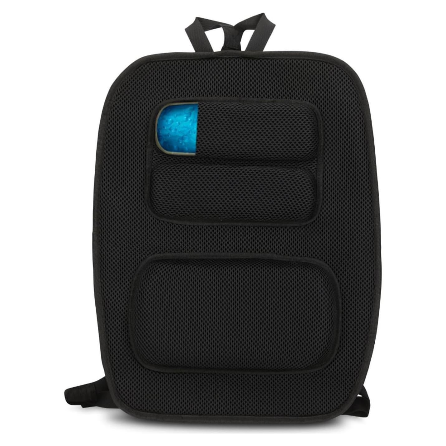 Cojín Lumbar Ortopédico FOMI Ajustable | Espuma Viscoelástica y Gel | Alivio Dolor Espalda y Ciática | 48x43 cm