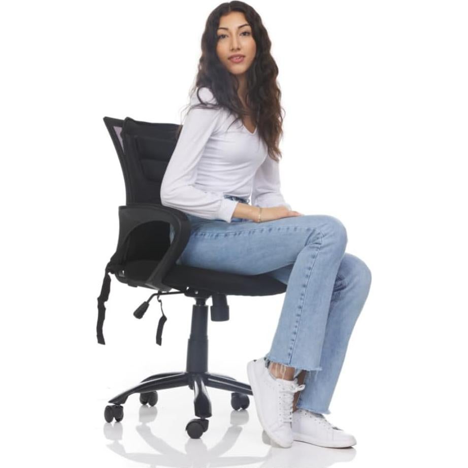 Cojín Lumbar Ortopédico FOMI Ajustable | Espuma Viscoelástica y Gel | Alivio Dolor Espalda y Ciática | 48x43 cm