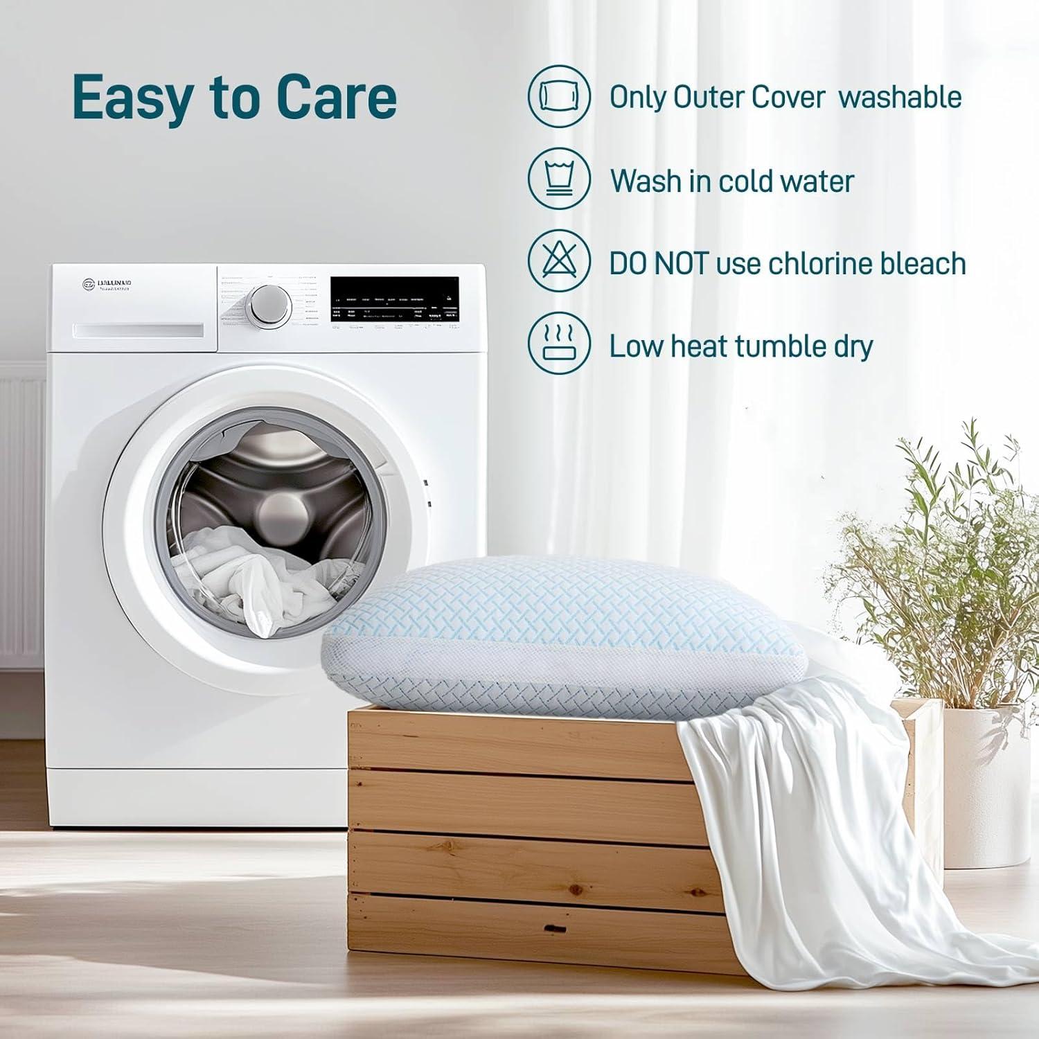 Juego de 2 almohadas viscoelásticas Aveallore tamaño Queen