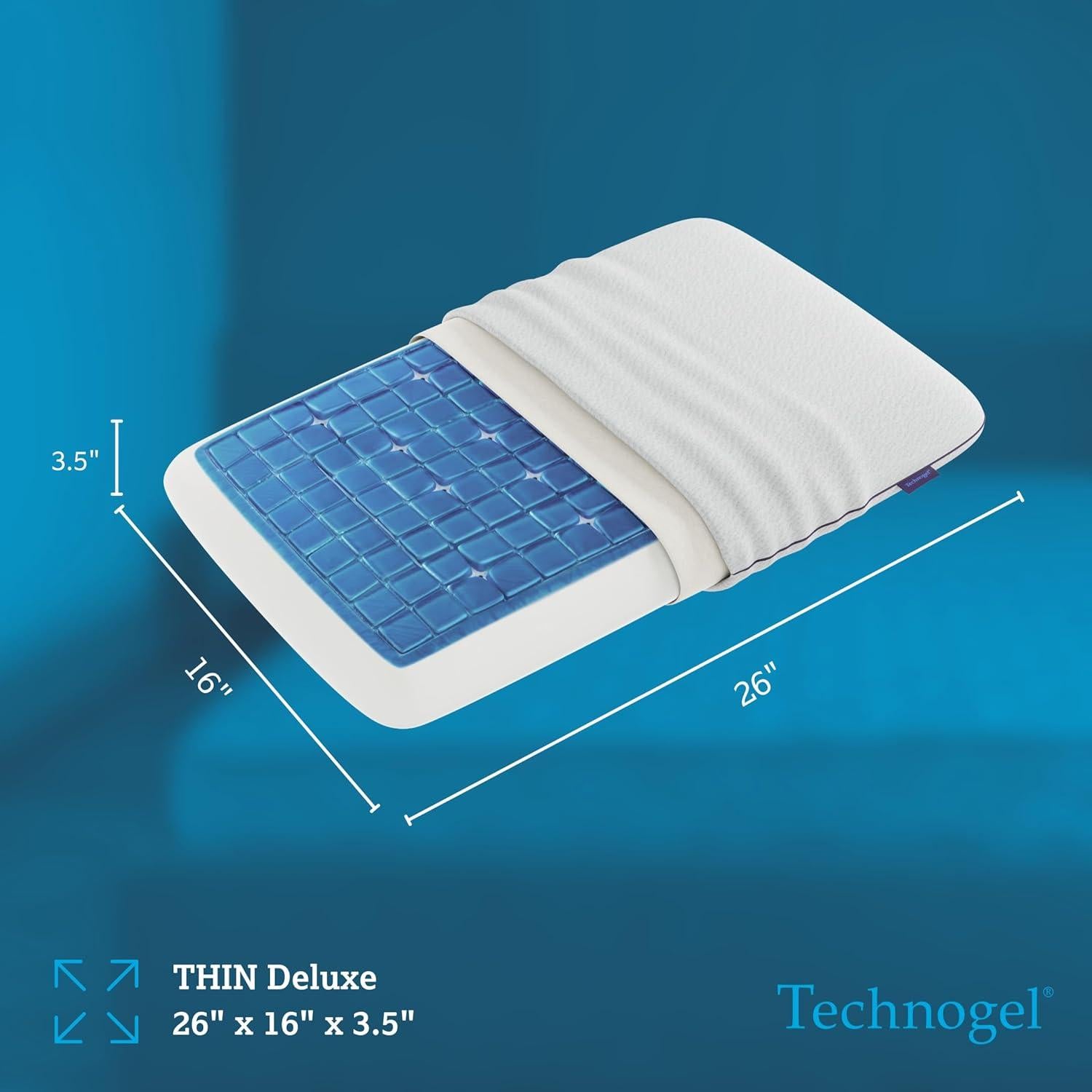 Almohada Ergonómica Technogel Deluxe 8.89 cm Enfriamiento