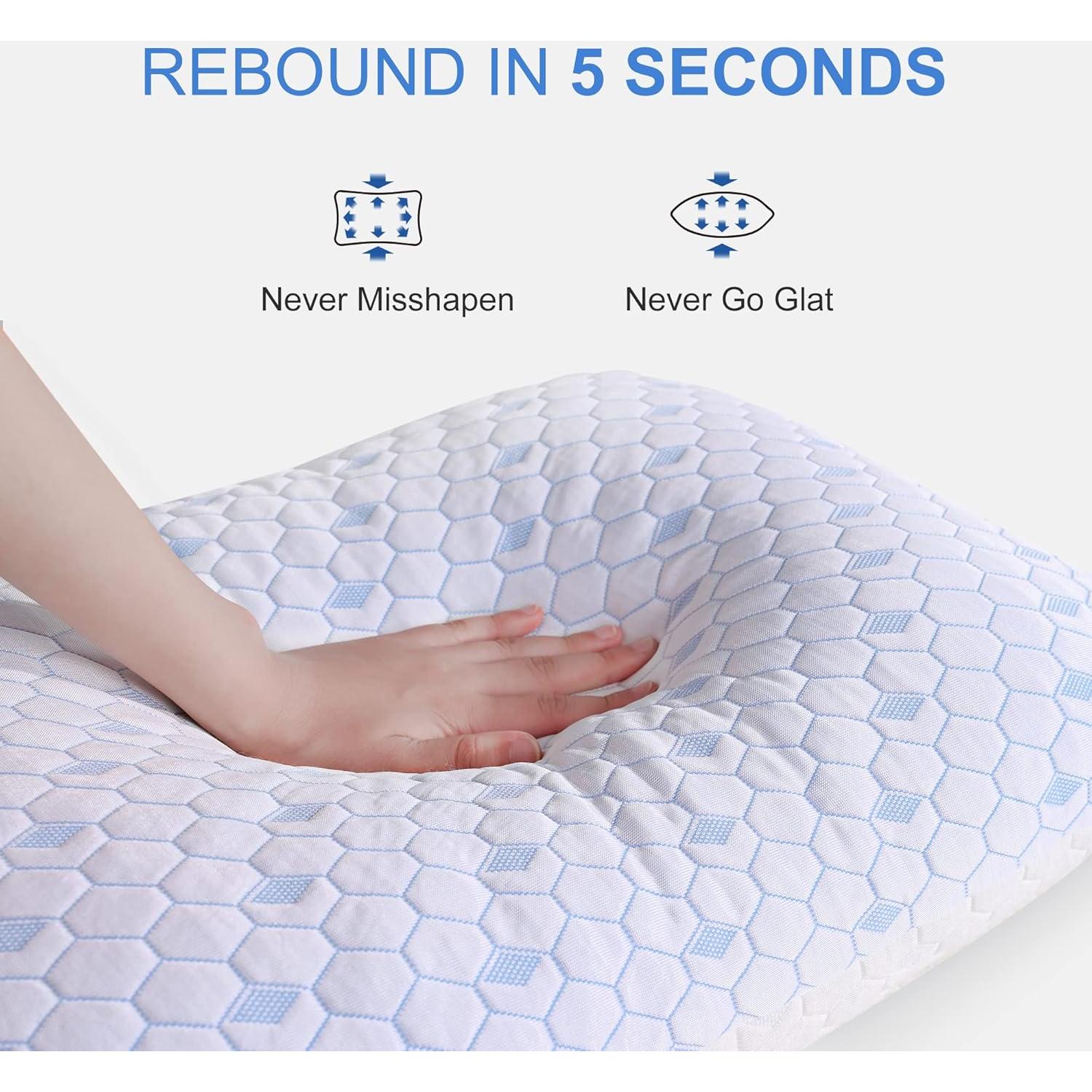 Conjunto 2 Almohadas Viscoelásticas ESHINE Queen Refrigerantes