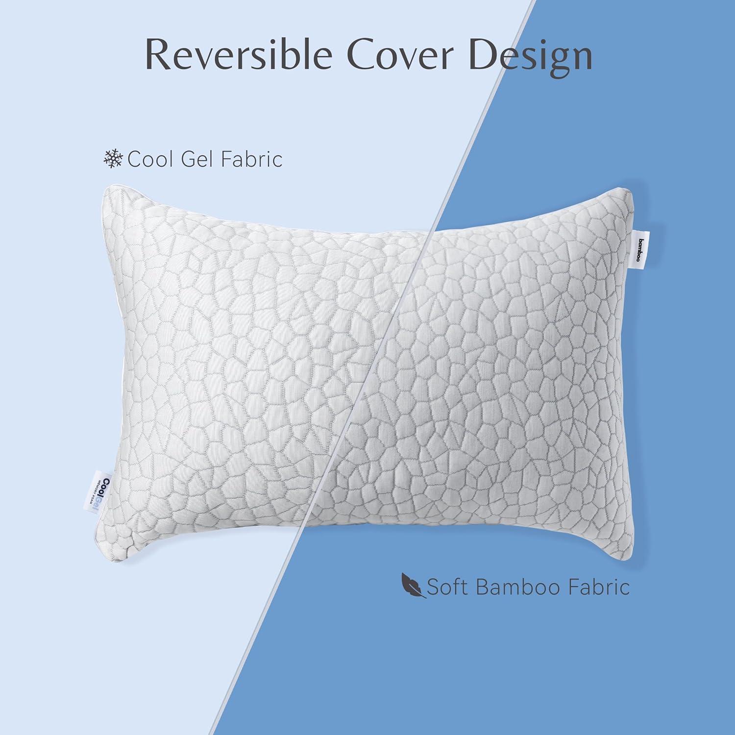 Almohada COOL GEL Espuma Viscoelástica Reversible 2 Pzas