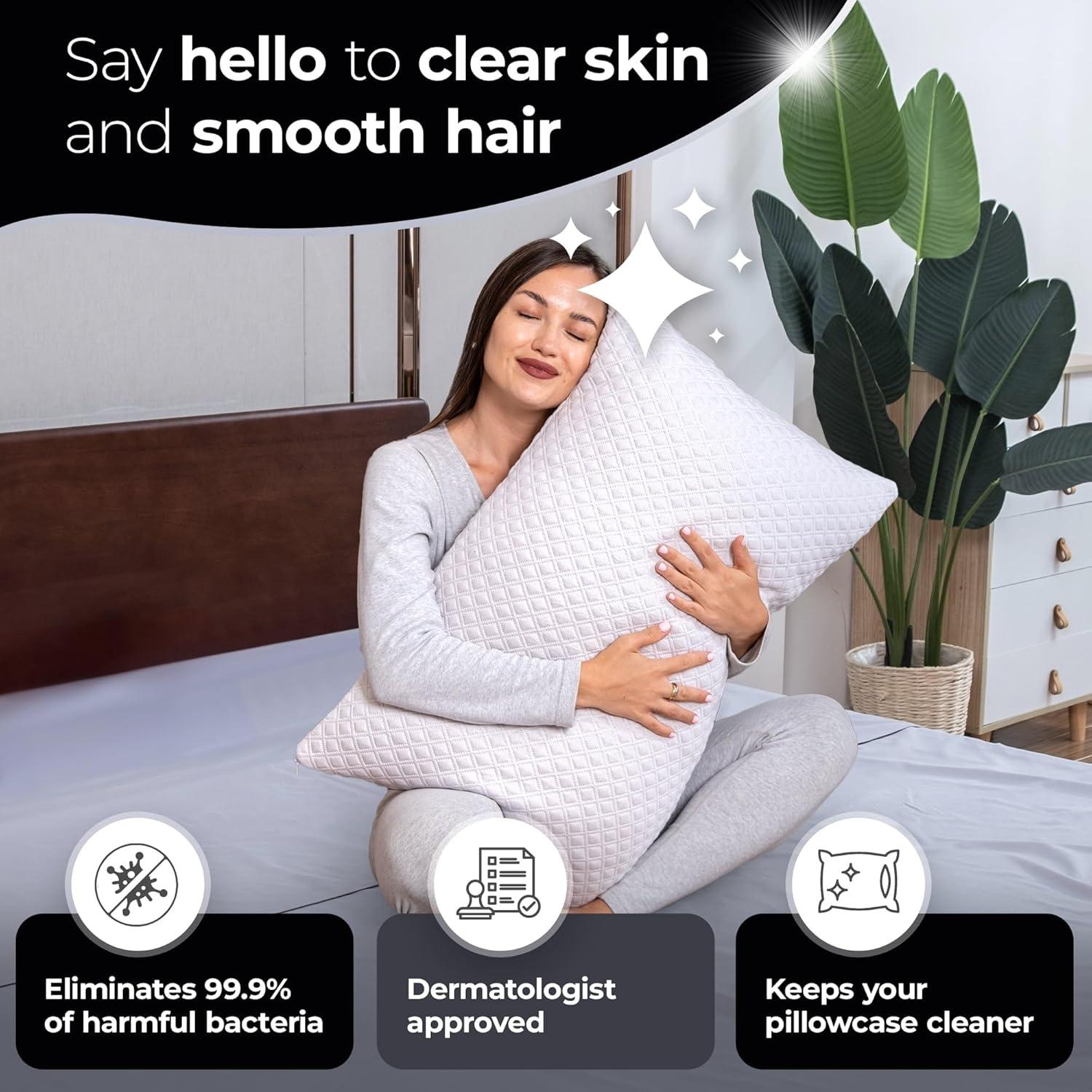 Almohada de Espuma de Memoria Plateada Hipoalergénica 73x48cm