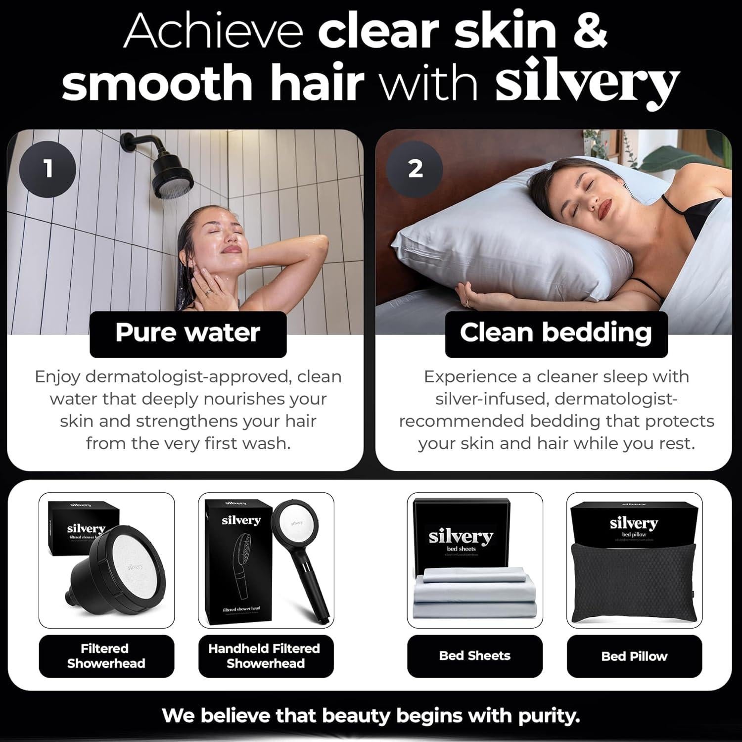 Almohada de Espuma de Memoria Plateada Hipoalergénica 73x48cm