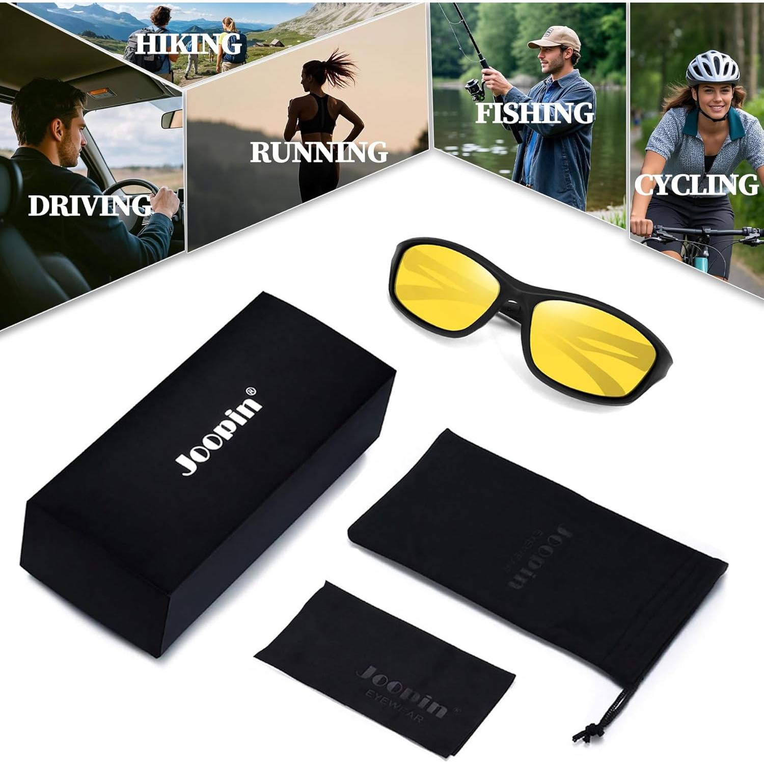 Gafas de sol deportivas Joopin UV400 visión nocturna unisex