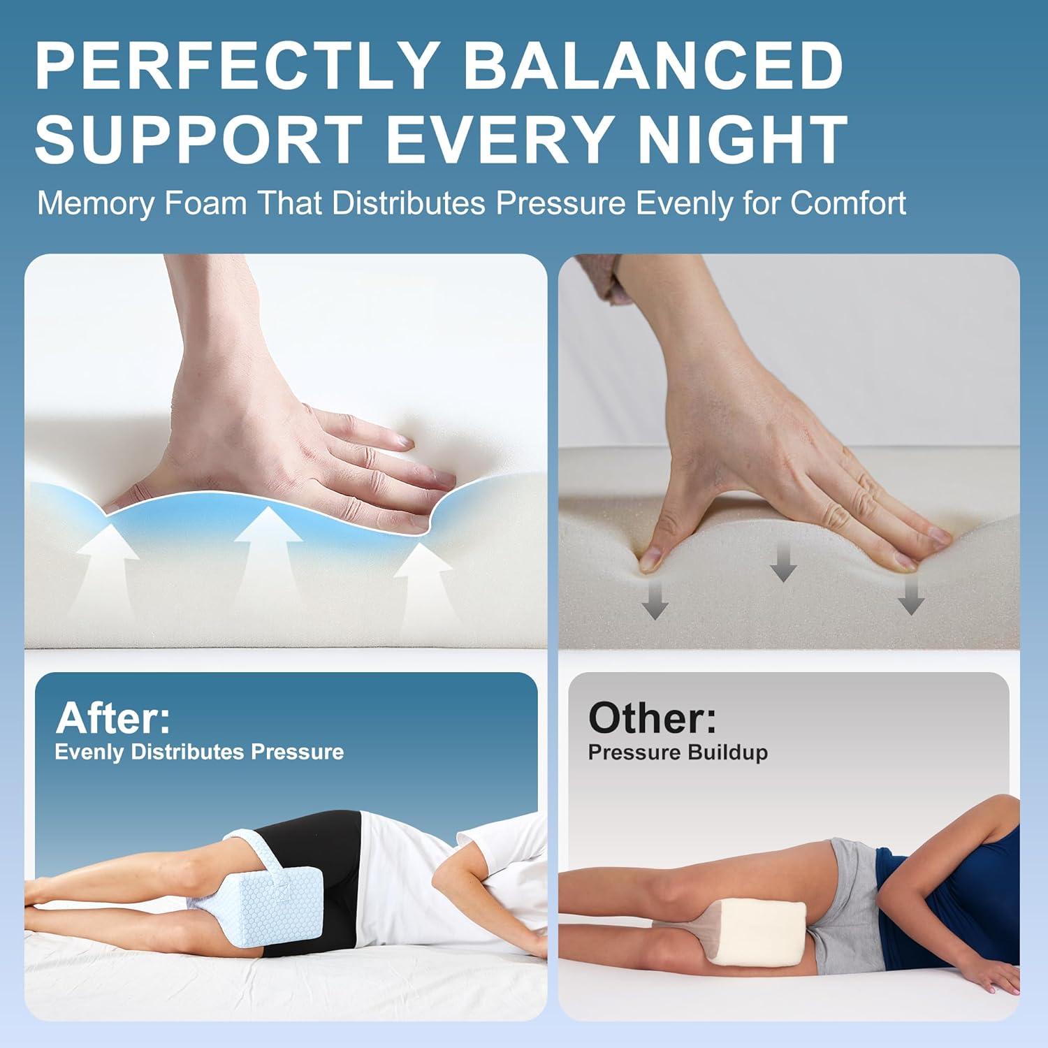 Almohada para Rodillas UJPFEO Refrigerante Espuma Viscoelástica