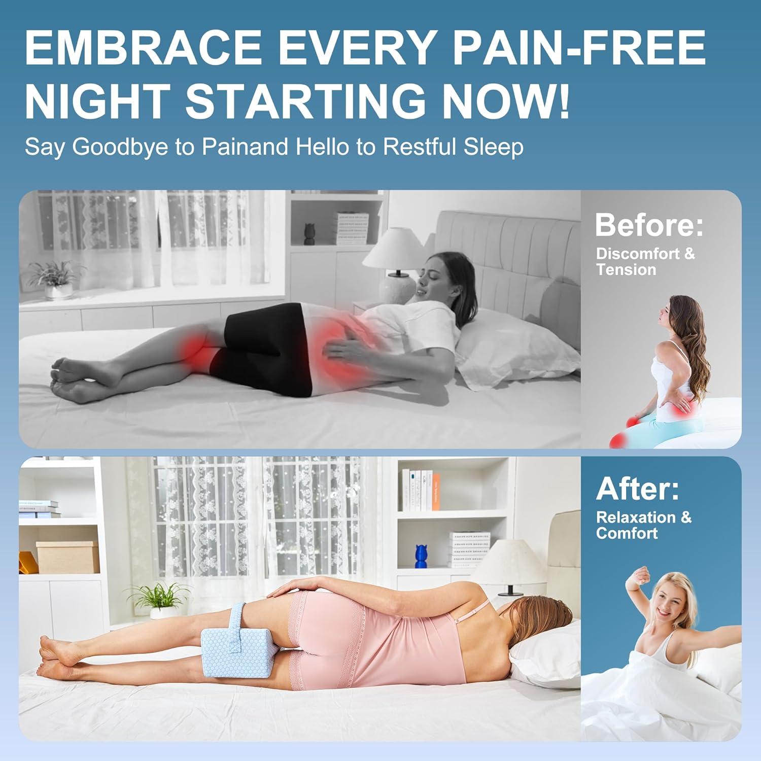 Almohada para Rodillas UJPFEO Refrigerante Espuma Viscoelástica